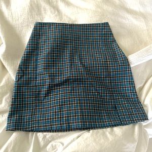 Brandy Melville John Galt Mini Skirt Plaid Print